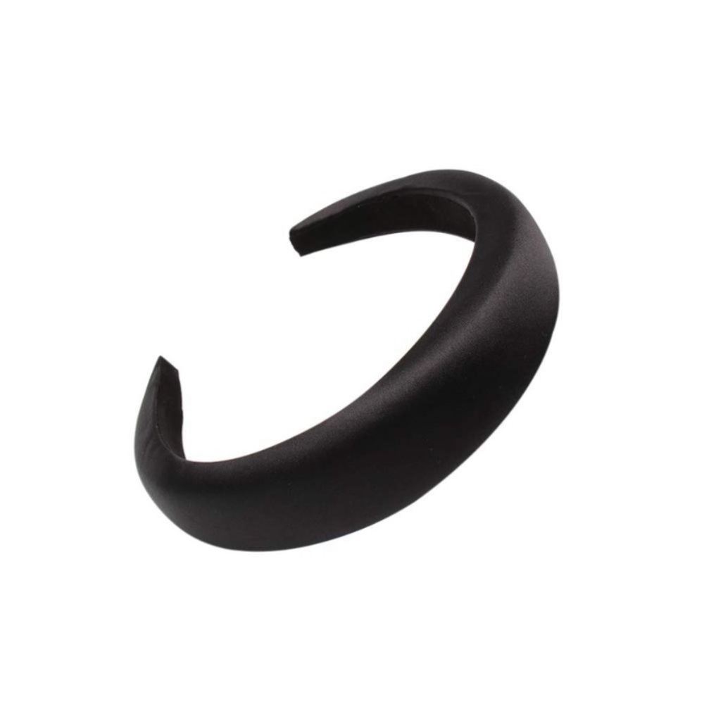 Black Satin Chunky Padded Headband